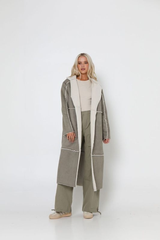 Lost In Lunar - Mimi Coat - Sage